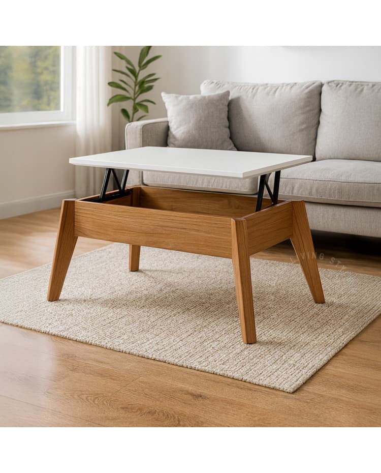 Mesa Ratona Oslo Elevable Madera Natural